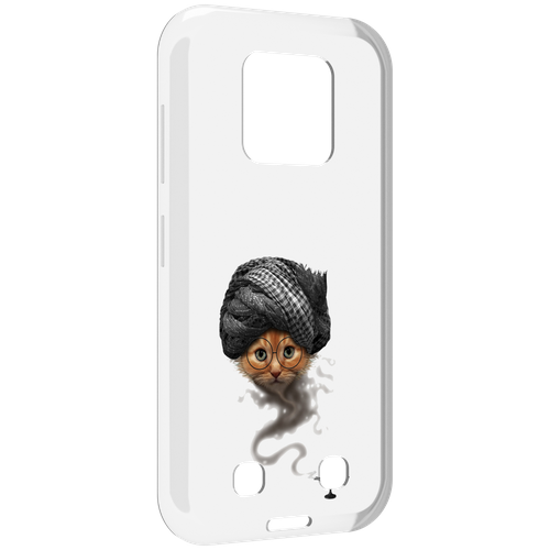 Чехол MyPads кот джин для Oukitel WP18 задняя-панель-накладка-бампер чехол mypads важный кот для oukitel wp18 задняя панель накладка бампер
