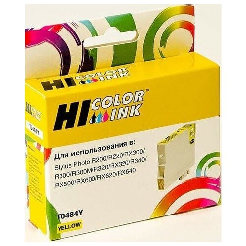 картридж hi black hb t0484 для epson stylus photo r200 r300 rx500 rx600 y Картридж Hi-Black (HB-T0484) для Epson Stylus Photo R200/R300/RX500/RX600, Y