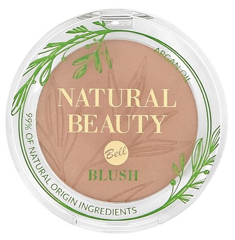 Румяна для лица `BELL` `NATURAL BEAUTY` BLUSH тон pure mauve 99% натуральных ингредиентов