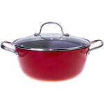 Кастрюля с крышкой чугунная CAST IRON, PROFFI KITCHEN PKT0107 с антипригарным покрытием 4,0 л - изображение