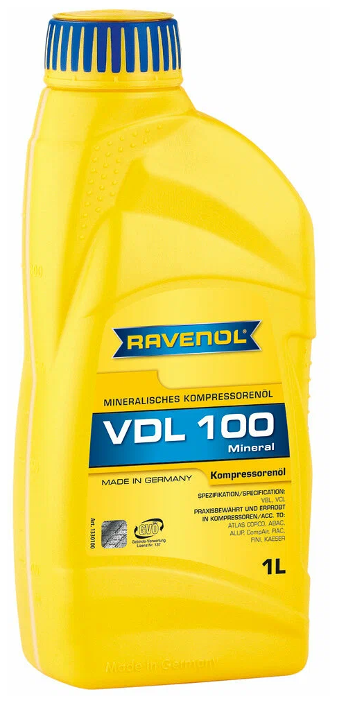 Масло компрессорное vdl 100 1л Ravenol 1330100001