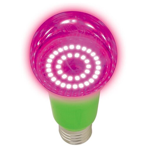 Лампа светодиодная для растений (UL-00004581) Uniel E27 8W прозрачная LED-A60-8W/SPSB/E27/CL PLP30GR лампа светодиодная эра e27 8w 2700k матовая eco led a55 8w 827 e27 б0032095