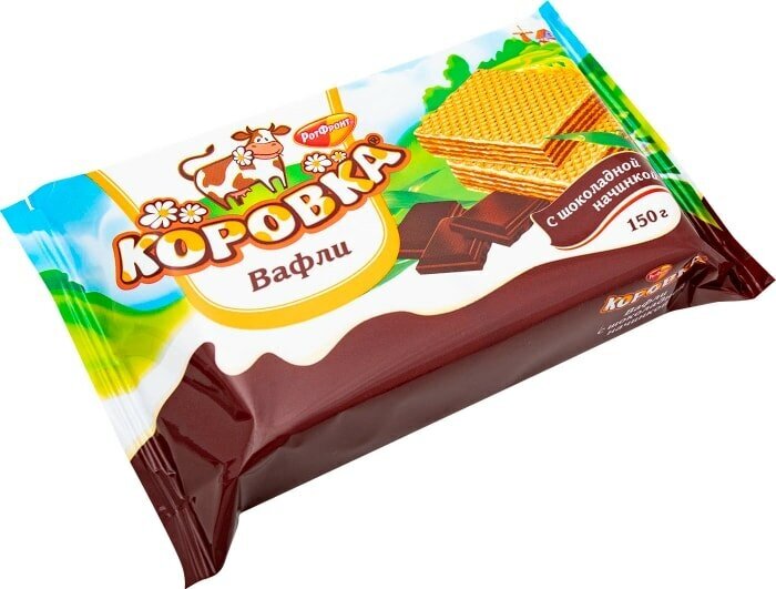 Вафли Коровка с шоколадной начинкой, 150 г — купить в интернет-магазине ...