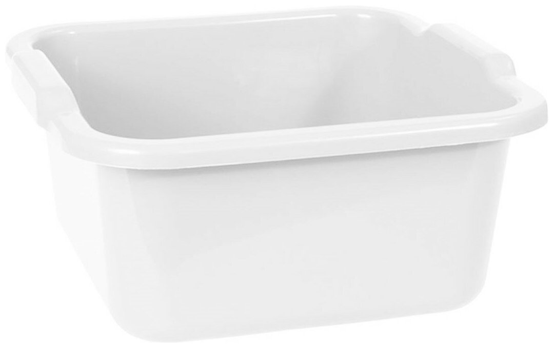 фото Таз квадратный из полипропилена 8 л. Италия. Цвет-белый