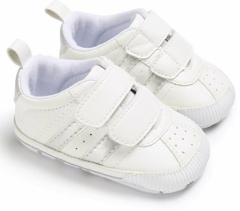 Пинетки, размер (13-18 мес) 13 см стелька, белый/золотой