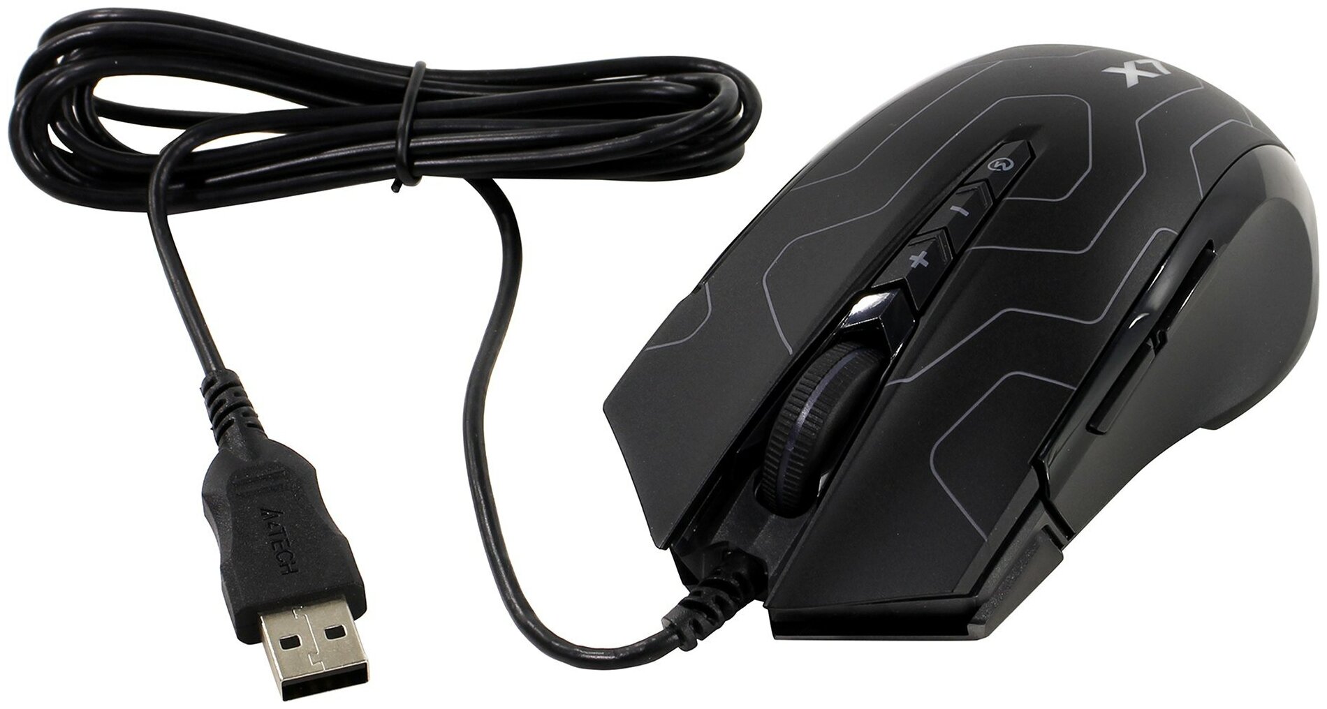 Мышь A4 X89 Maze черный оптическая (2400dpi) USB (8but)