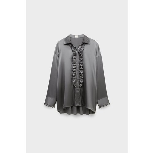 Рубашка Alpe Cashmere, размер 38, серый платье alpe cashmere размер 38 серый