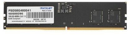 Память DIMM DDR5 PC5-38400 Patriot PSD58G480041, 8Гб, 1.1 В