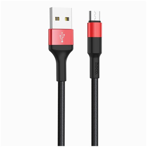 Кабель USB, micro USB, Hoco X26 Xpress, для HTC, Samsung, 100 см, черный кабель hoco кабель hoco x26 xpress charging data cable for type c 1m 3 0а black＆red 1 м черный красный