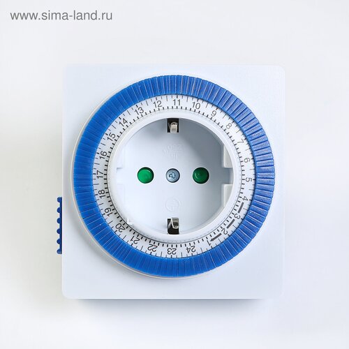 Таймер розеточный Smartbuy механический 3500 Вт 96 вклвыкл сутки интервал 15 мин 1058₽