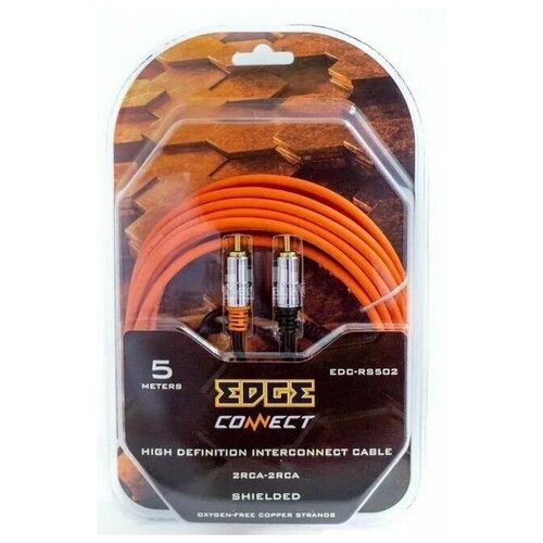 Медный межблочный кабель Edge EDC-RS502 2RCA Кабель межблочный Тюльпаны 5метр 1843₽
