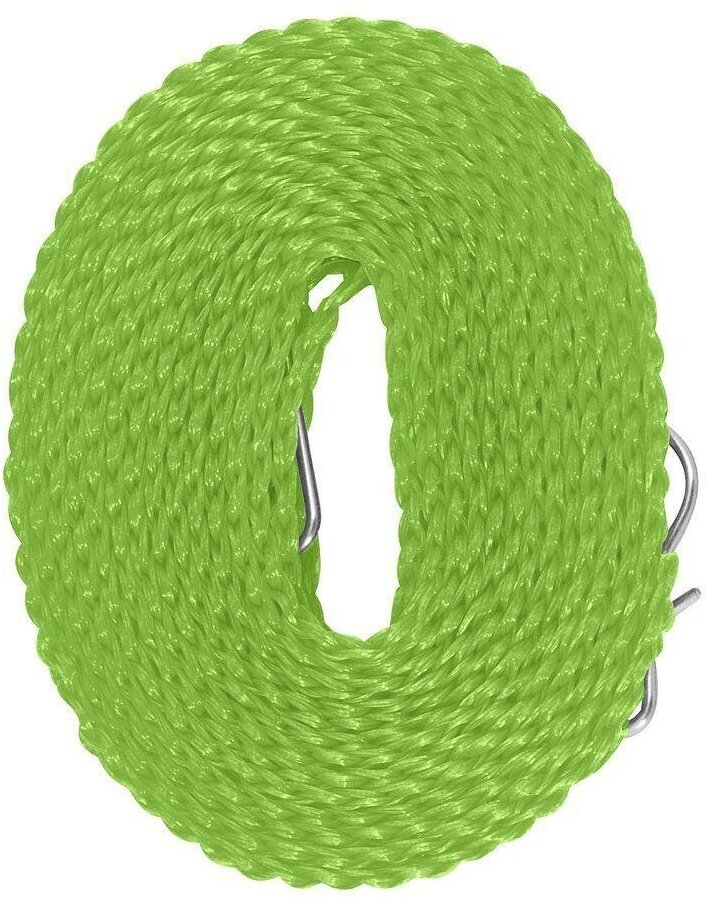 Веревка для сушки белья на плечиках, длина 5 м, зеленый цвет, 1 шт