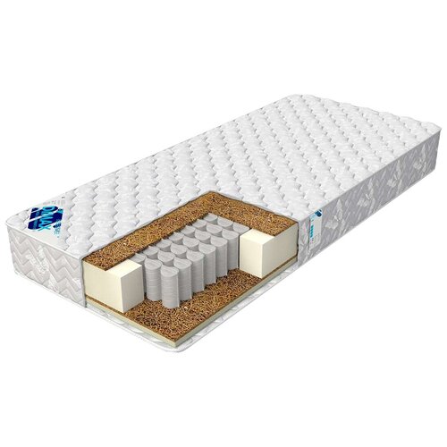 фото Матрас детский dimax гений, пружинный, белый