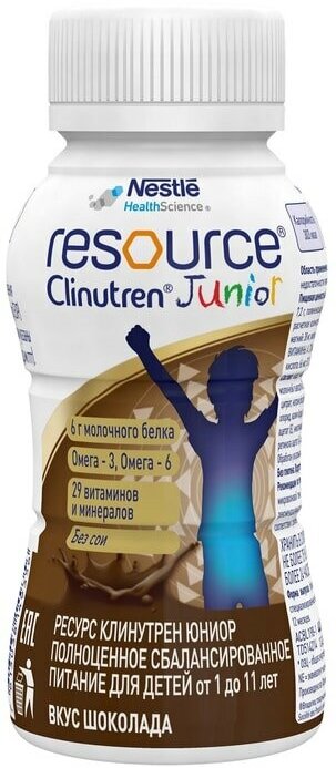 Смесь Resource Clinutren Junior "Шоколад", 200мл Nestle Health Science - фото №14