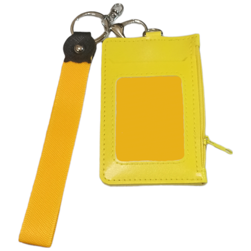 Бейдж для офиса картхолдер чехол для карт бейджик кошелек визитница для пропуска / проездного на ленте, 7х11 см , бейдж для офиса желтый бейдж для кпоп банковских карт куроми