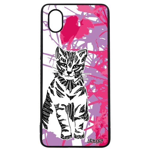 фото Чехол для смартфона galaxy a01, "кот" тигристый дикий utaupia
