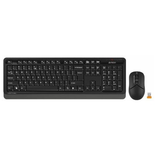 Клавиатура Wireless A4Tech FG1012 BLACK клав: черный/серый мышь: черный USB Multimedia 1599033 комплект клавиатура мышь a4tech fstyler fg1012