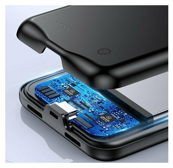 Чехол с АКБ для iPhone 12 Pro, USAMS Battery Case 3500mah, Черный