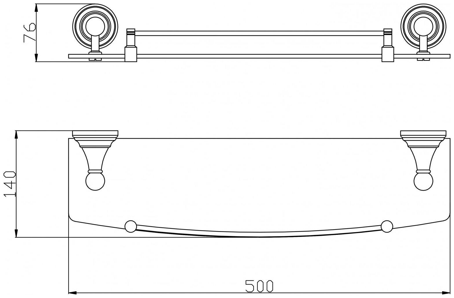 Полка Rav Slezak Morava MKA0900/50 - фото №2