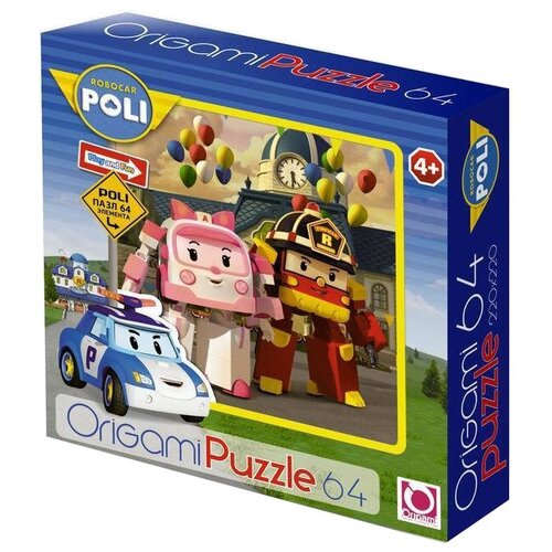 Пазл Origami Robocar Poli Эмбер и Рой (05902), 64 дет.