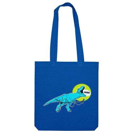 Сумка шоппер Us Basic, синий сумка динозавр с микрофоном в караоке белый