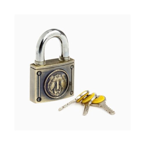 фото Замок навесной аллюр вс2м-60 медведь бронза