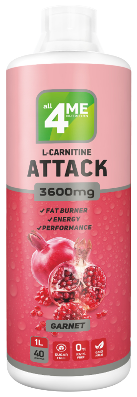 all4me L-carnitine + Guarana ATTACK 3600 1000  