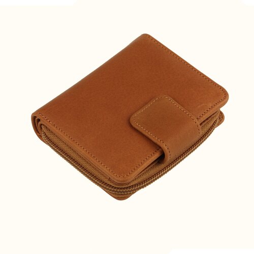 фото Кошелек bufalo, фактура лаковая, оранжевый