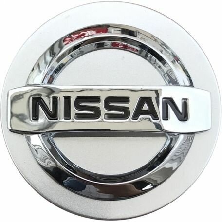 Заглушка диска/Колпачок ступицы литого диска Nissan Ниссан 60 -56-14 цвет серебристый