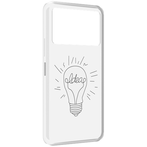Чехол MyPads лампочка-с-идеей для Infinix NOTE 12 VIP (X672) задняя-панель-накладка-бампер