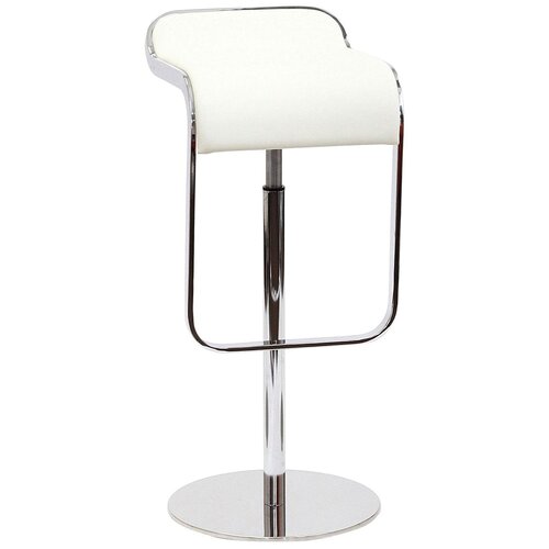 фото Барный стул для кафе soho design lem style piston stool, обивка: натуральная кожа, цвет: кожа белая