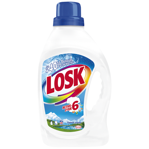 фото Гель для стирки losk горное озеро, 1.3 л, бутылка