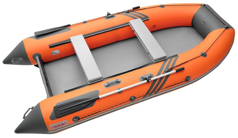 Лодка надувная ПВХ Zefir 4000, цвет (оранжево-графитовый)