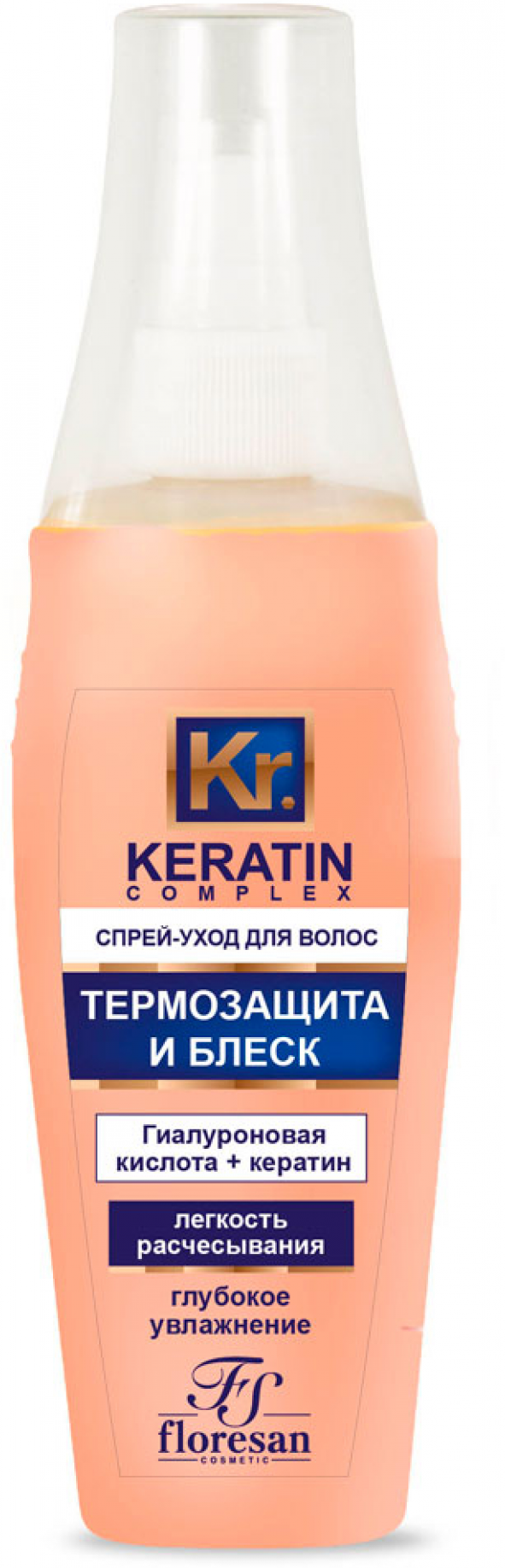 Floresan Кератиновый Спрей-уход для волос Термозащита и блеск 135 мл
