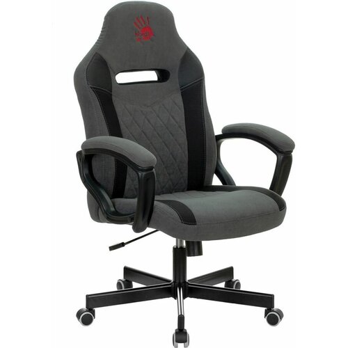Кресло игровое A4TECH Bloody GC-110, на колесиках, ткань, серый/черный