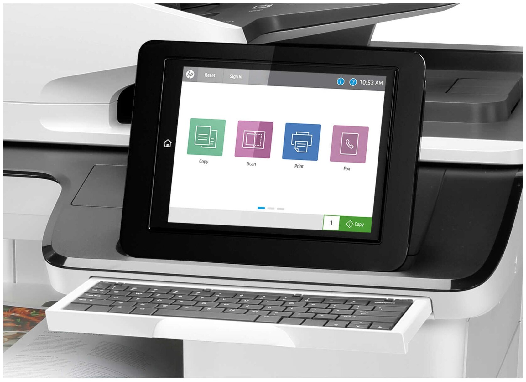 МФУ лазерное HP Color LaserJet Enterprise Flow M776z, цветн., A3, белый