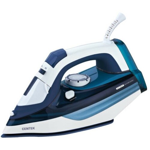 Утюг Centek CT-2319 2400 Вт керамика 480 мл капля-стоп пар удар бело-синий 397000₽