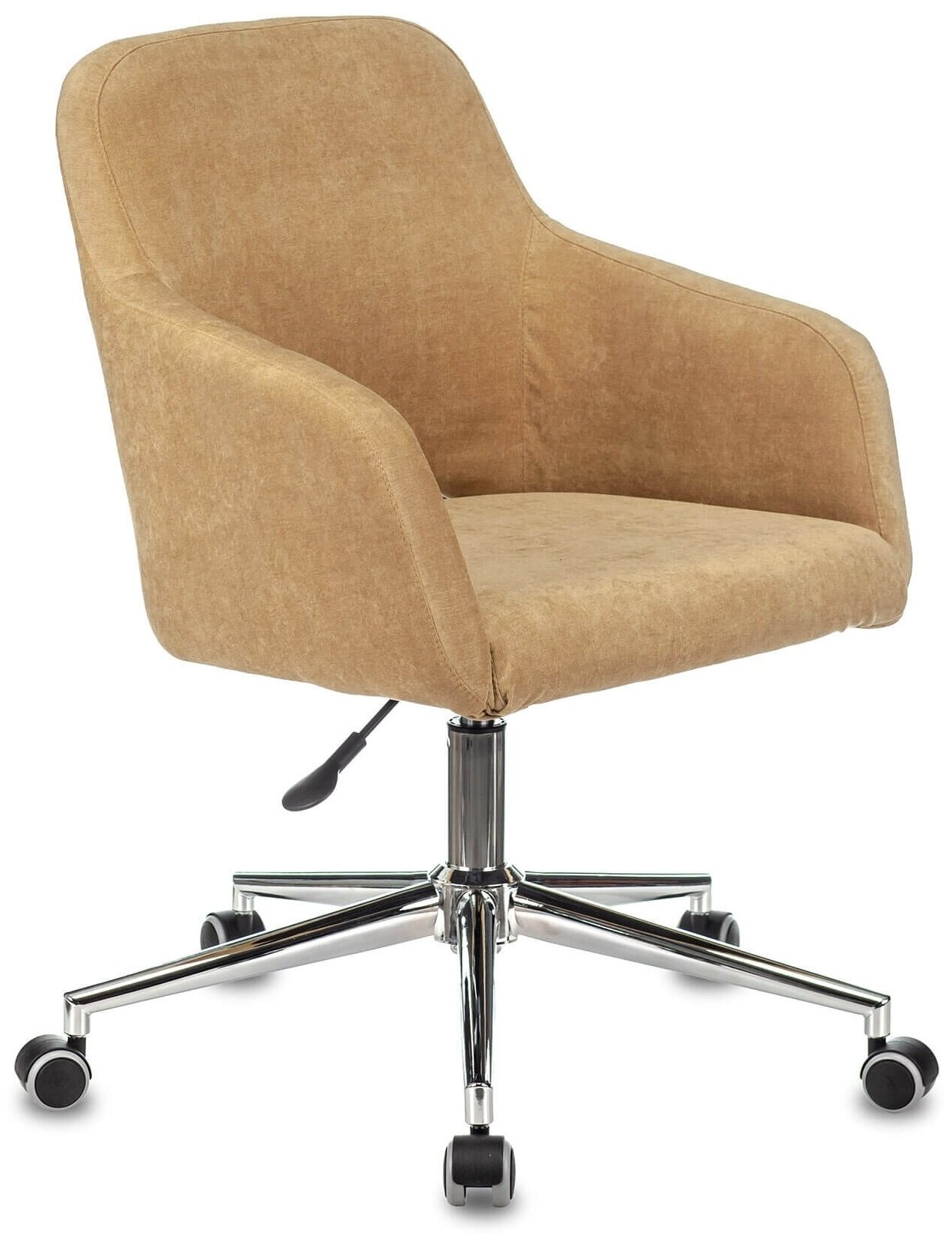 Кресло компьютерное CH-380SL горчичный Velvet 73, ткань / Офисное кресло для оператора, персонала, сотрудника, для дома