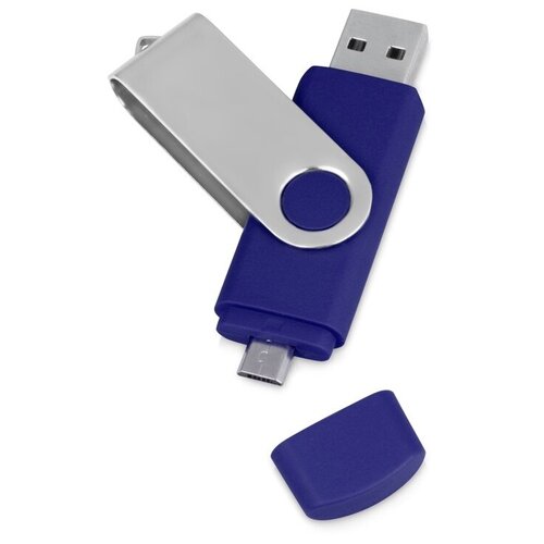 USB/micro USB-флешка 2.0 на 16 Гб Квебек OTG, синий