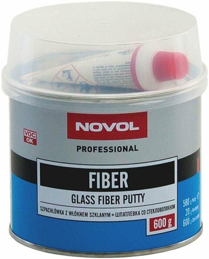 Шпатлевка со стекловолокном Novol Fiber Glass Putty 0,6 кг.