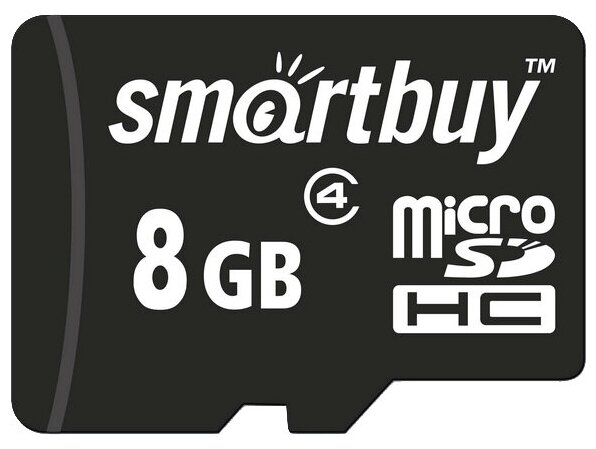 Карта памяти SmartBuy microSDHC 8 ГБ Class 4, черный - фотография № 1