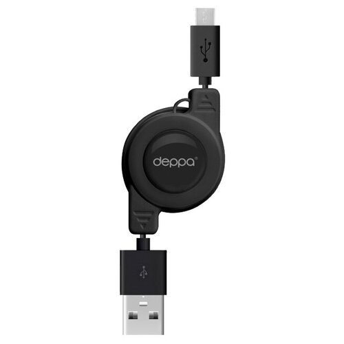 Кабель Deppa USB - microUSB (72102), черный дата кабель moon type с – type с 100вт 1 5 м черный deppa deppa 72524