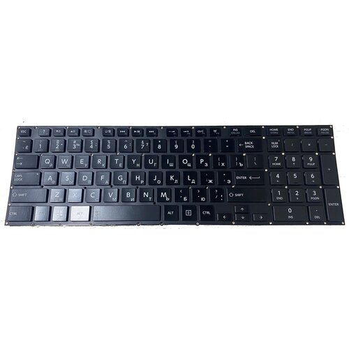 Клавиатура для ноутбука Toshiba Satellite P50-B, P50T-B, P55-B, P55T-B черная, с подсветкой аккумулятор для ноутбука toshiba satellite p50 b 108