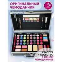 Набор косметики для макияжа 2K Beauty. Состав: палетка теней для век, блеск для губ, консилер, румяна / Косметический набор №26 (Amsterdam)