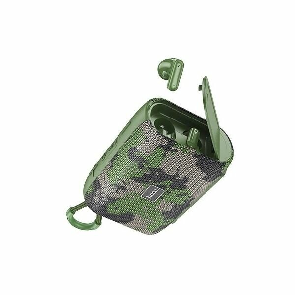 Колонка Bluetooth 5.3 1*5W 1200mAh Hoco HC15 с наушниками Camouflage Green