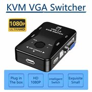 Переключатель переходник адаптер конвертер коммутатор KVM VGA USB 2 порта