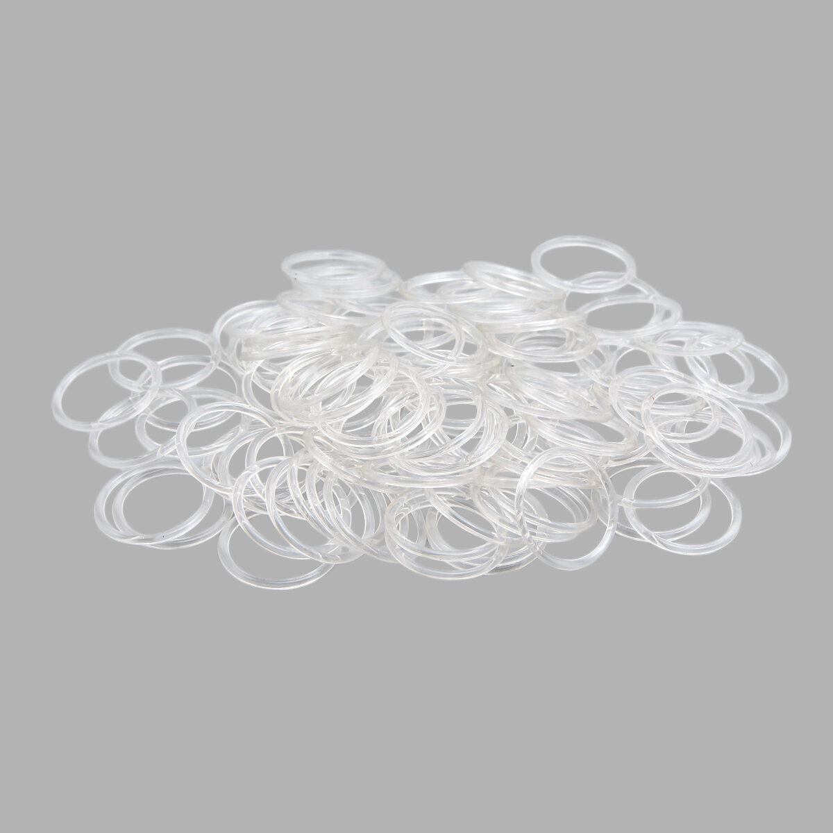 Кольца для бретелей бюстгальтера 15 мм, 100 шт, пластик, Айрис, прозрачные — фото 1