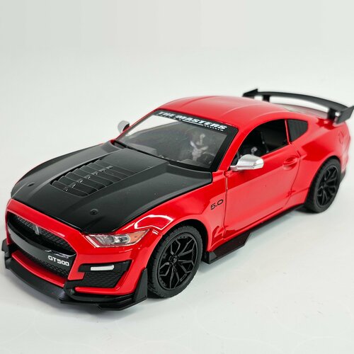 Машина игрушка металлическая инерционная Ford Mustang Red / Форд Мустанг красный 1:24