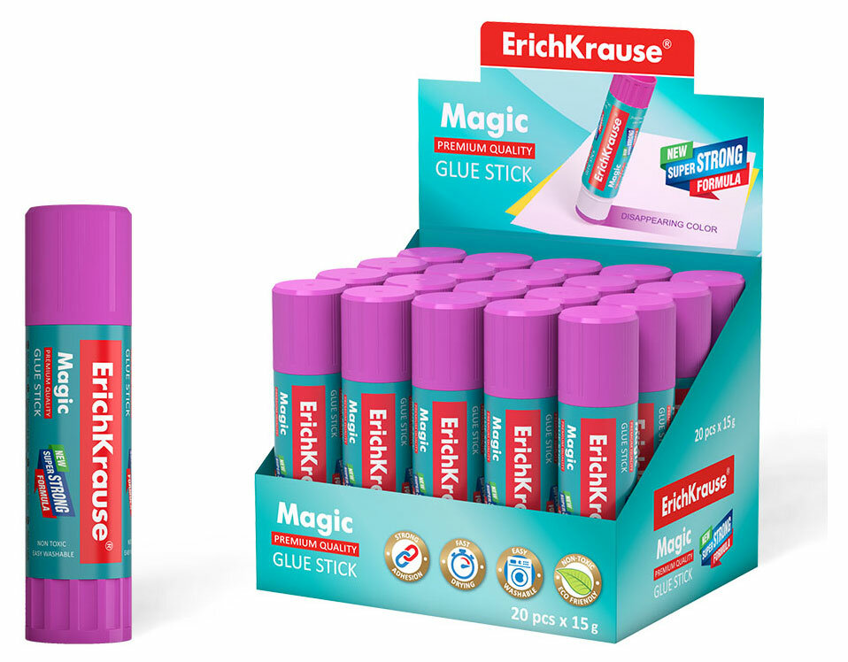 фото Клей-карандаш ErichKrause Magic, 15 г