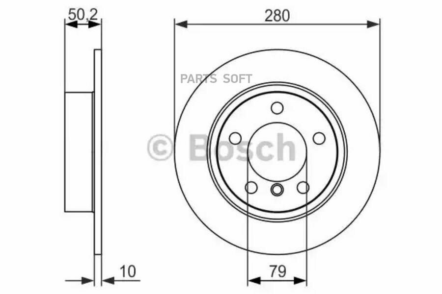 Тормозной диск Bosch - фото №3